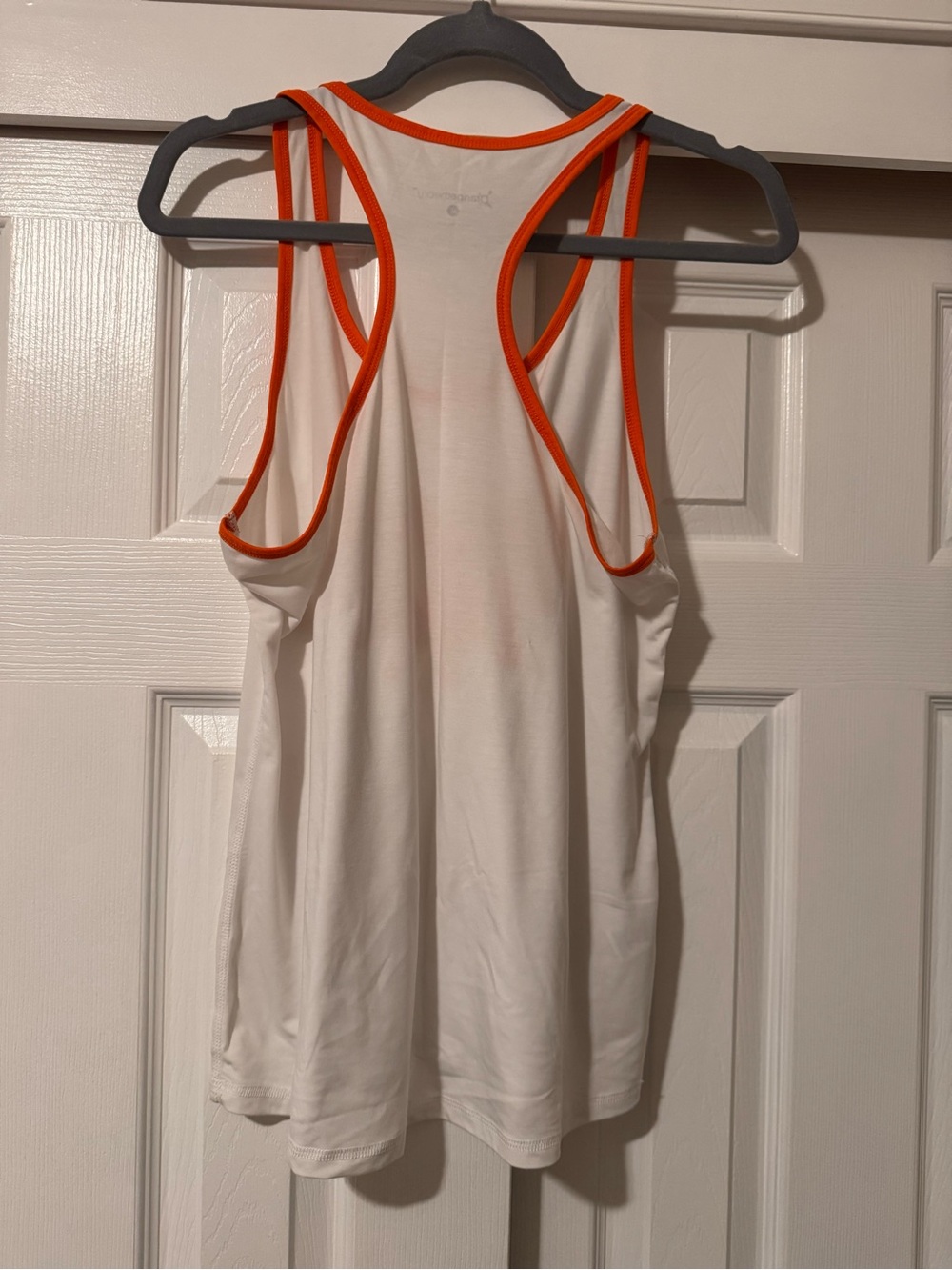 Orangetheory White Tank with Orange Trim and Logo - Picture 2 of 3